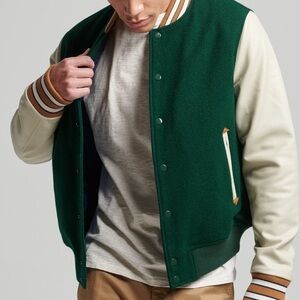 Superdry Varsity Bomber Jacket Green